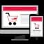 E-commerce icon representing online retail sector